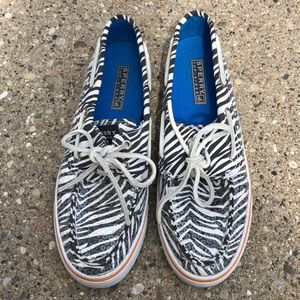 Women’s Zebra Sperry’s
